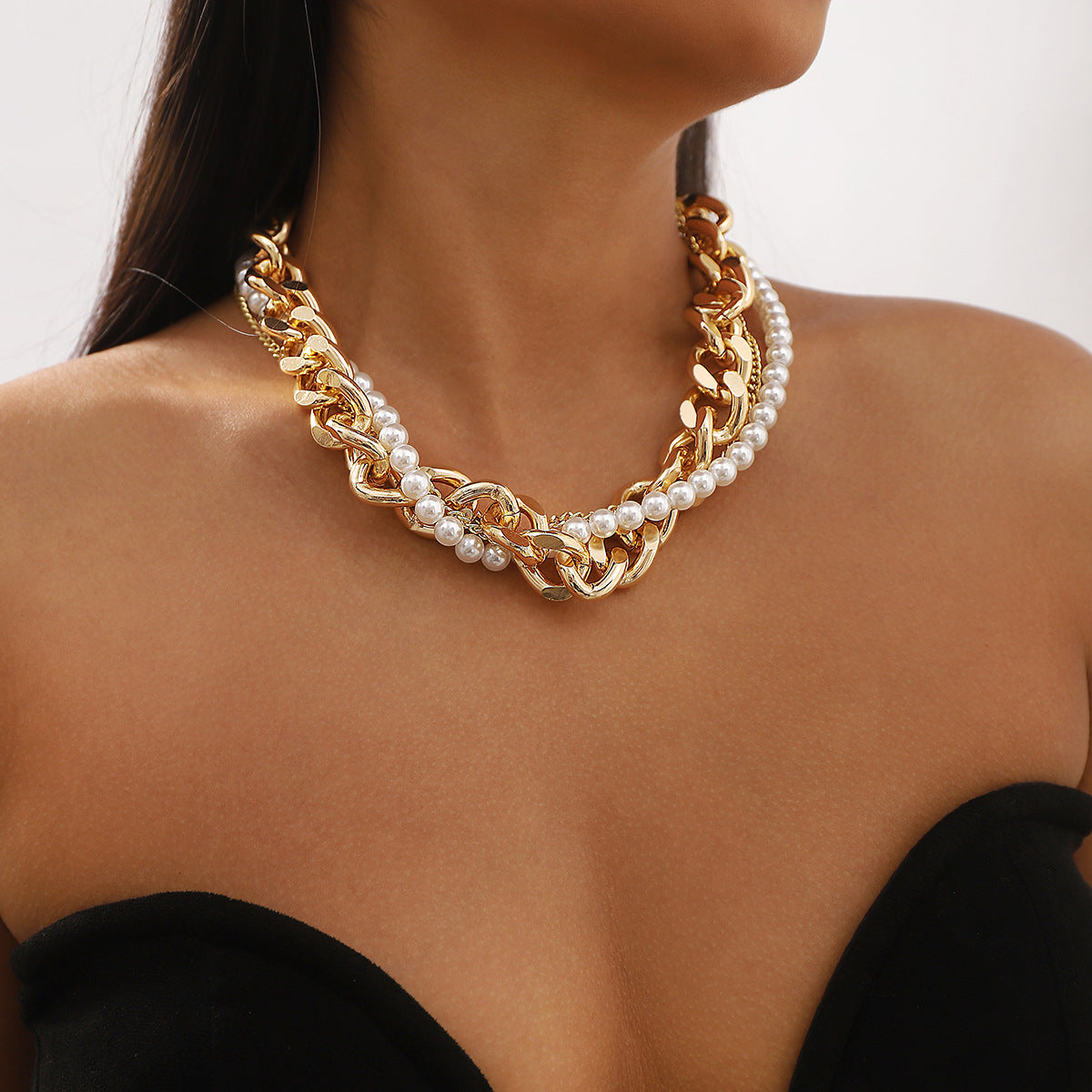artifical-Chunky Style Cuban-necklace-jltn0996