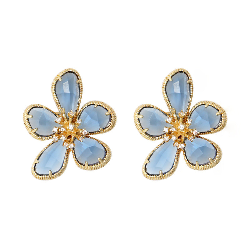 - Bloomy Blue - Pin Earrings jlt11467