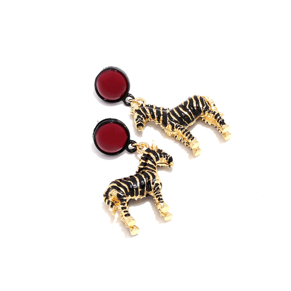 zebra pendant earrings for women jlt13287