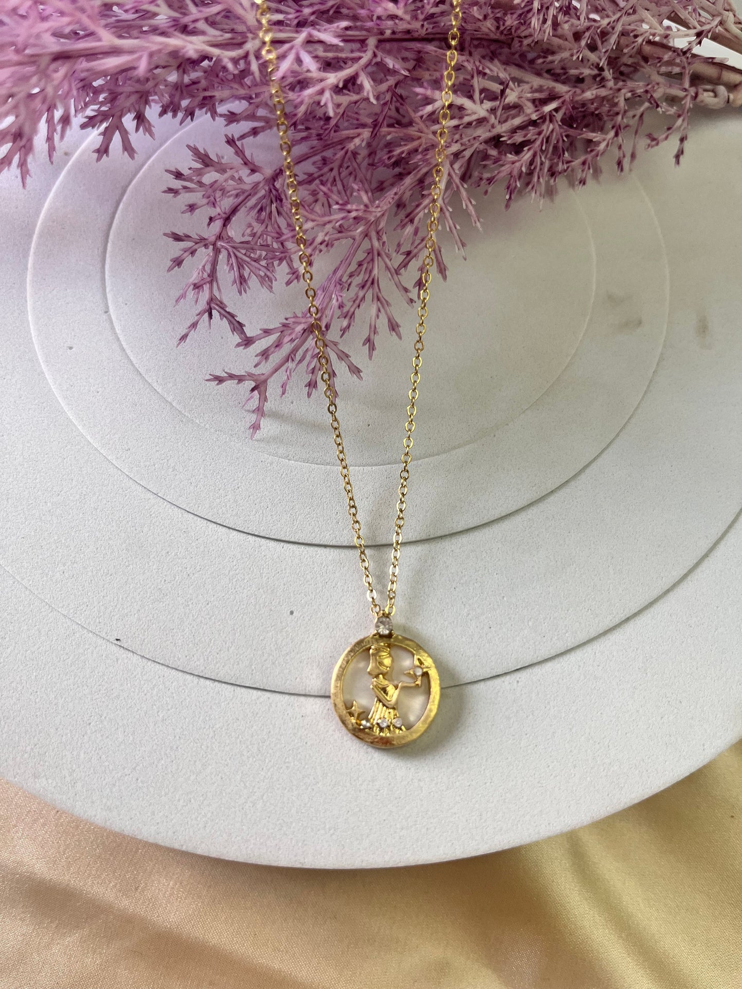 Zodiac-Inspired Gold-Color Necklace – Astrology Pendant for All Star Signs