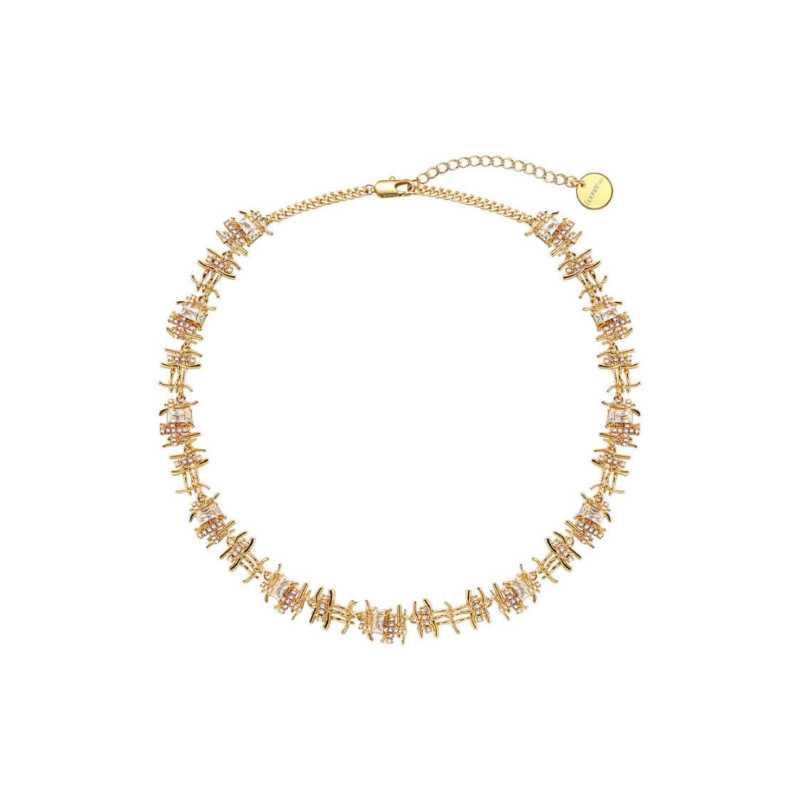 Vintage Weaving Texture Zircon Mesmerizing Necklace JLTN1253