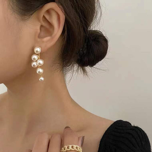- Stylish Stack of pearls - Pin Earrings jlt12103