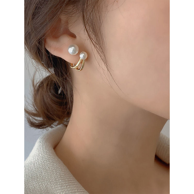 White Pin Earrings jlt11262