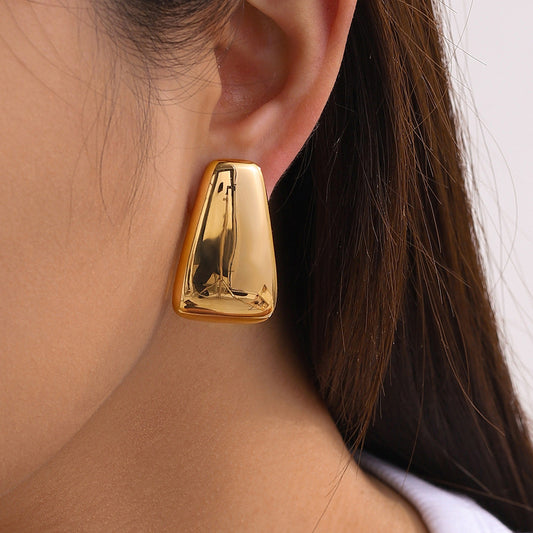 Vintage Hinged Gold Huggie Earrings 12742