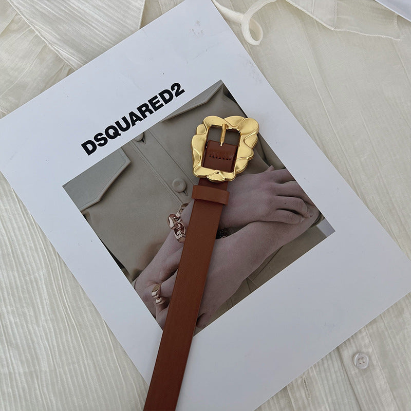 "New Summer Women’s Versatile Belt – Black Waist Accessory for Dresses and Coats"