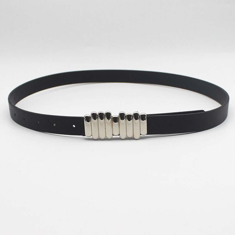 "Retro-Style Metal Buckle Belt for Coats, Suits, Sweaters, Shirts & Skirts"