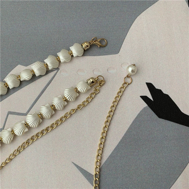 "Women’s Thin Metal Belt with Pearl Waist Chain – Versatile Dress Accessory JLTHB0263"