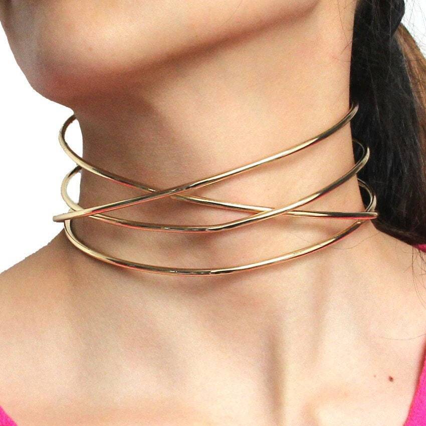 Artifical Orbit Wrap Choker Necklace