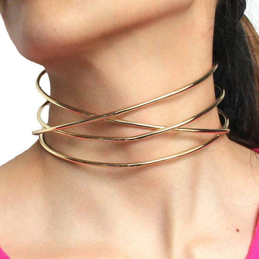 Artifical Orbit Wrap Choker Necklace