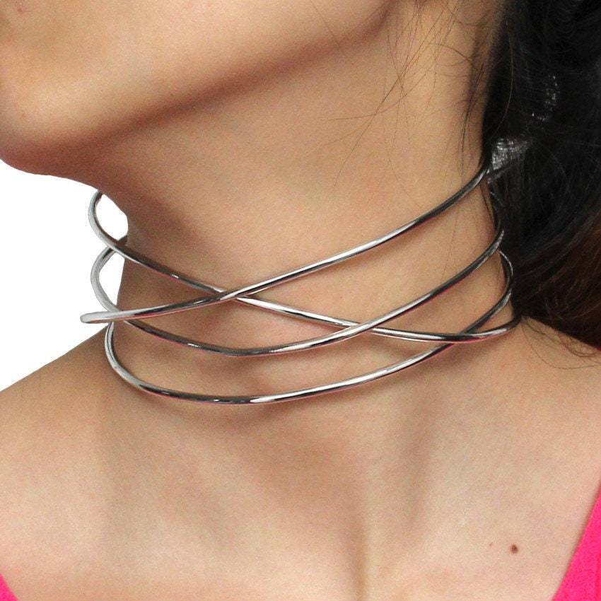 Artifical Orbit Wrap Choker Necklace