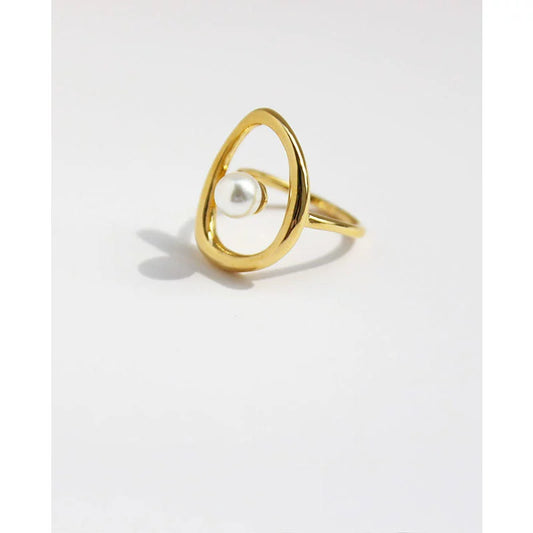abstract art pearl ring JLTR0587