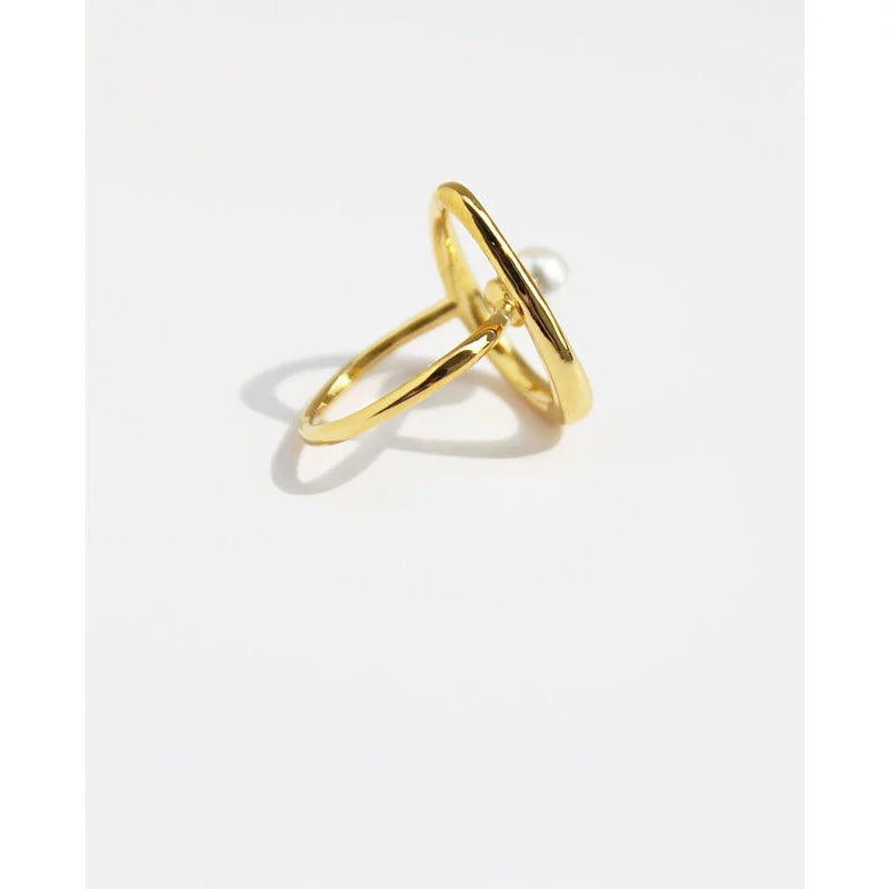 abstract art pearl ring JLTR0587