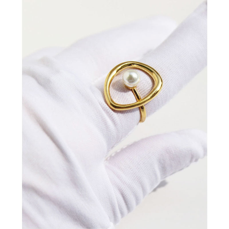abstract art pearl ring JLTR0587