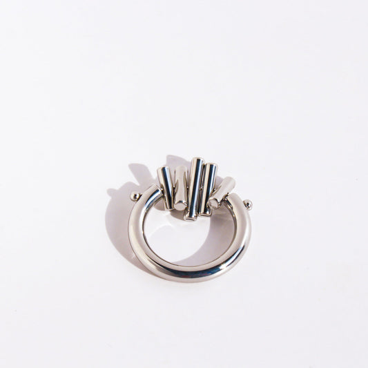 vertical cylindrical geometric ring JLTR0591