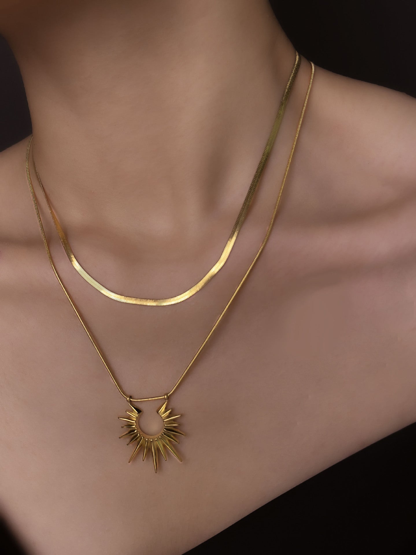 Artifical  Gold Necklace jltn0791