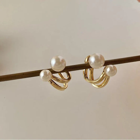 White Pin Earrings jlt11262