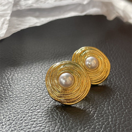 Vintage Pearl Stud Earrings  jlt11815