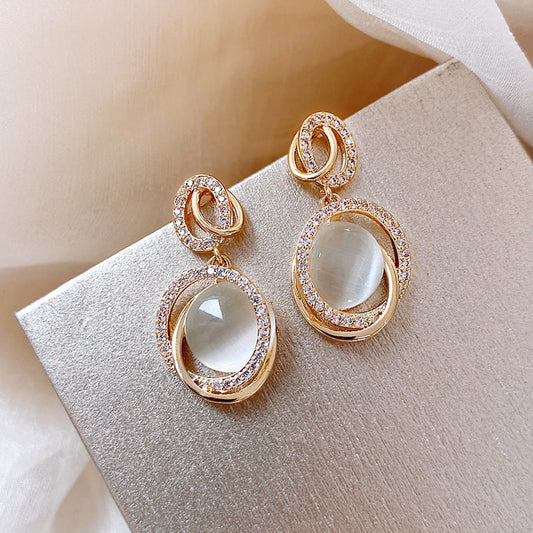 White Pin Earrings jlt11887