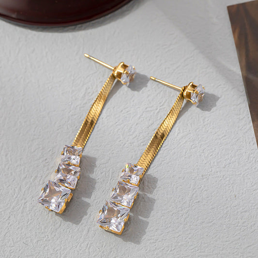White Pin Earrings jlt11932