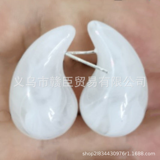 White Pin Earrings jlt11946