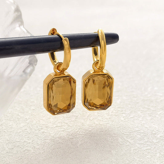 Yellow Hoop Earrings jlt11985