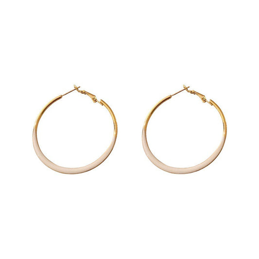 White  Hoop Earrings jlt11994