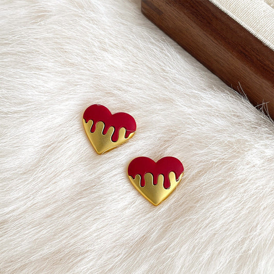 ancora red personality geometric earrings jlt13091