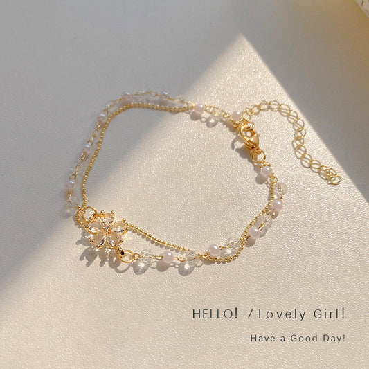 - Artifical Golden Blossom Charm - Bracelet jltb0200