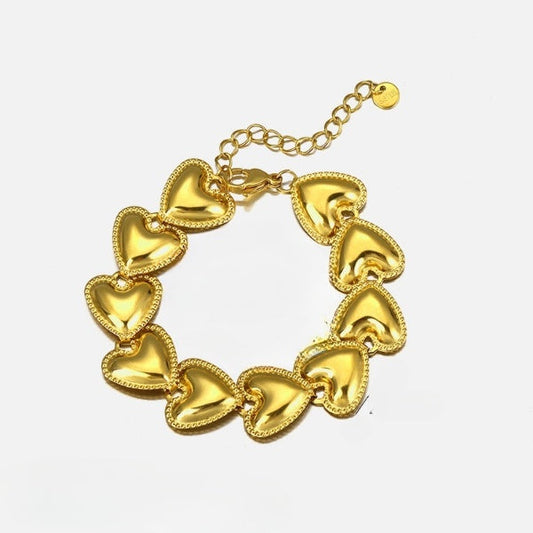 Adjustable Stylish Heart Link Shaped Bracelet JLTB0570