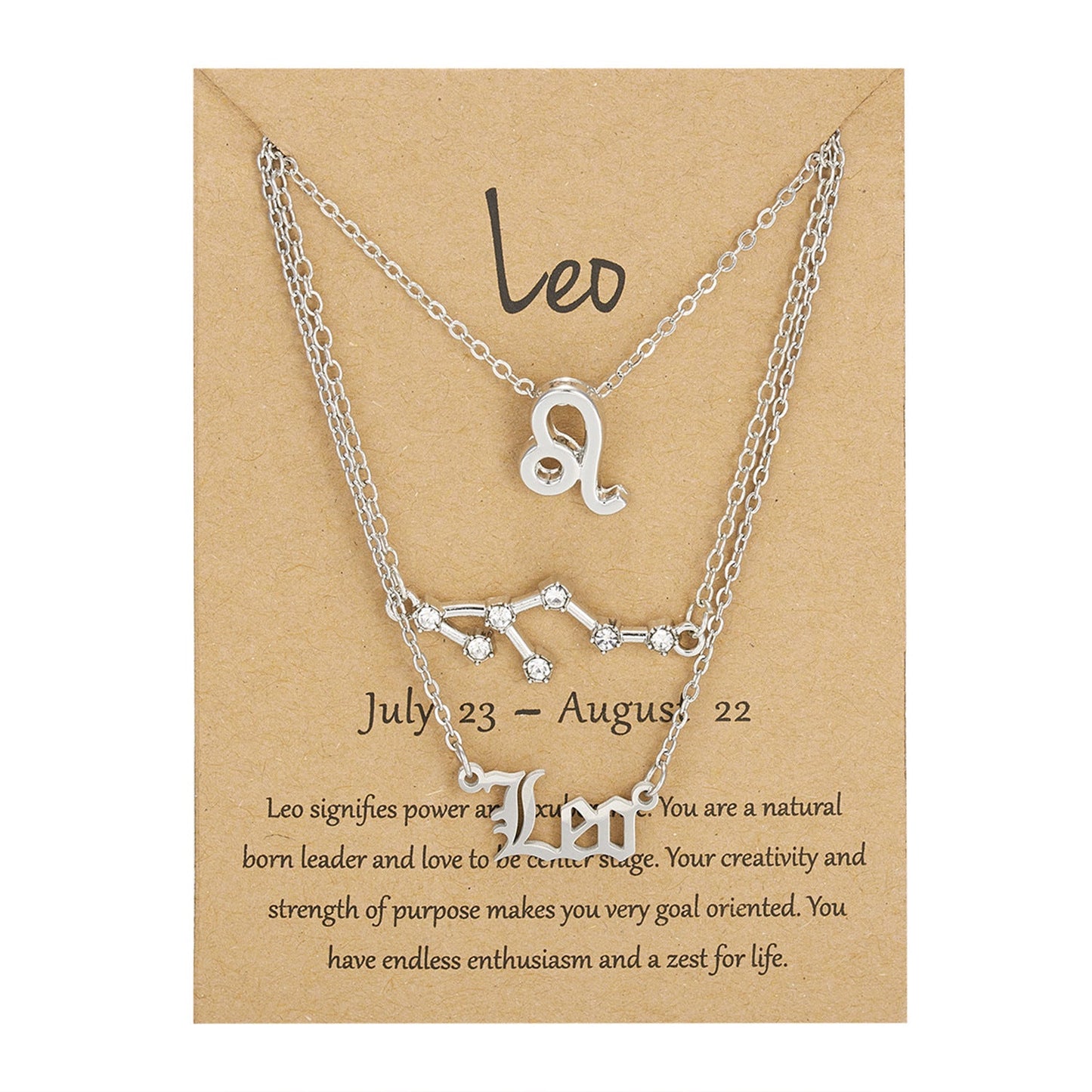 Zodiac Signs-artifical-Sterling Chain-Necklace