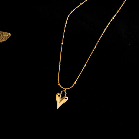 Anti-tarnish Heart Pendant Necklace – Elegant Minimalist Design jltn0549