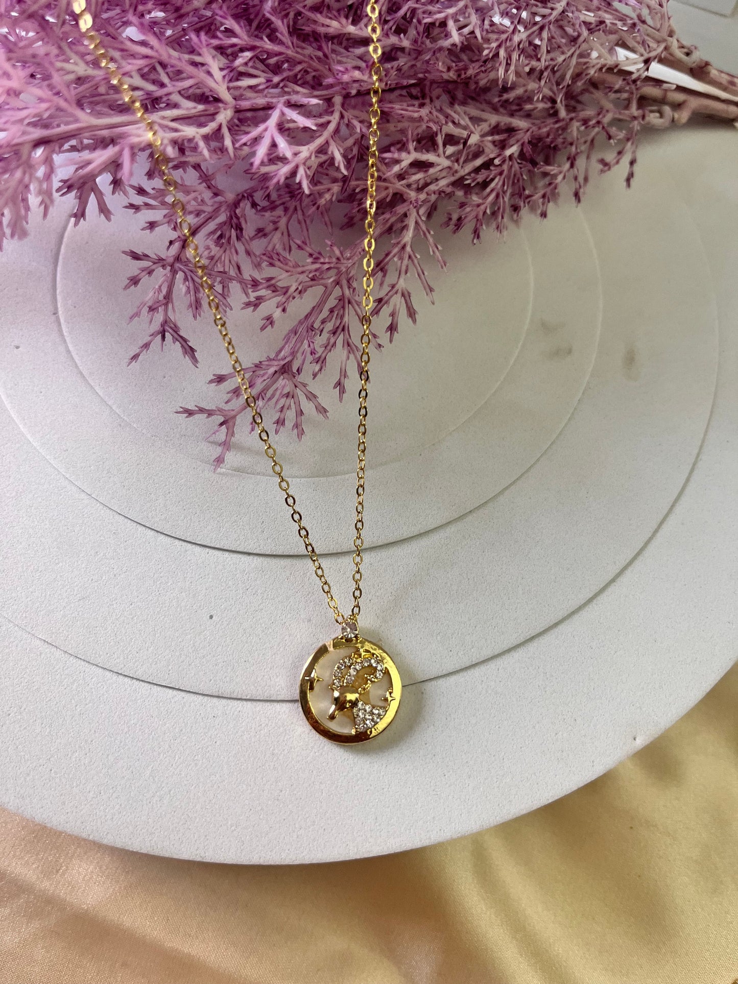 Zodiac-Inspired Gold-Color Necklace – Astrology Pendant for All Star Signs