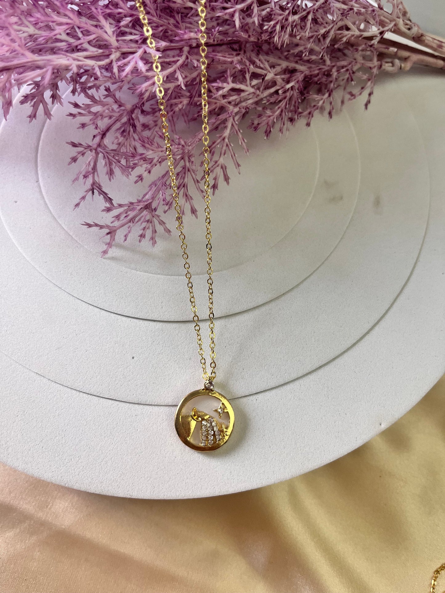 Zodiac-Inspired Gold-Color Necklace – Astrology Pendant for All Star Signs