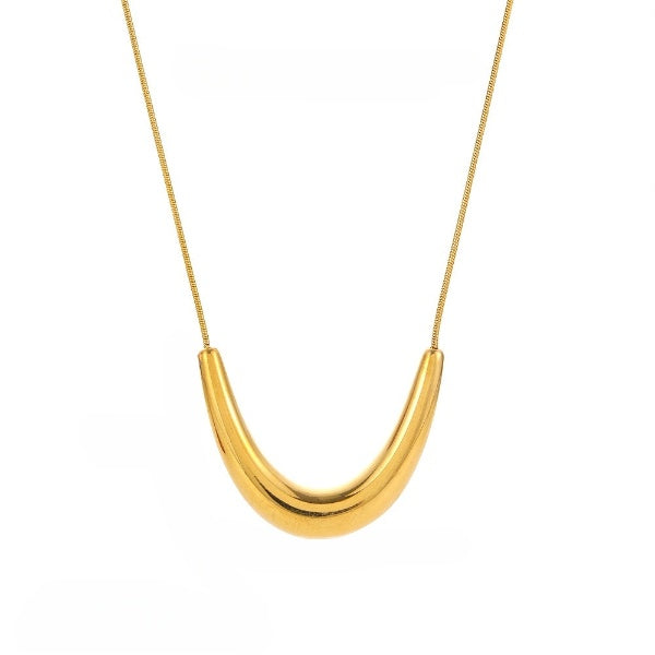 Arc U Shaped Curved Chain- Necklace - JLTN1187