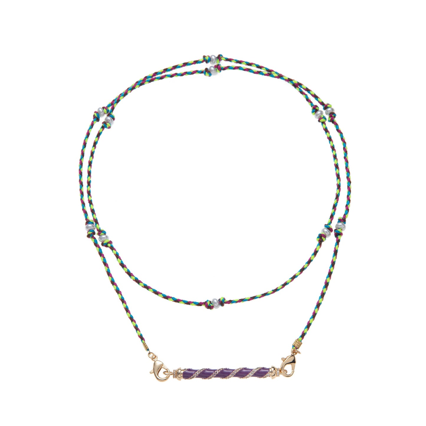 "Twilight Twist Multicolor Cord Necklace" jltn1457