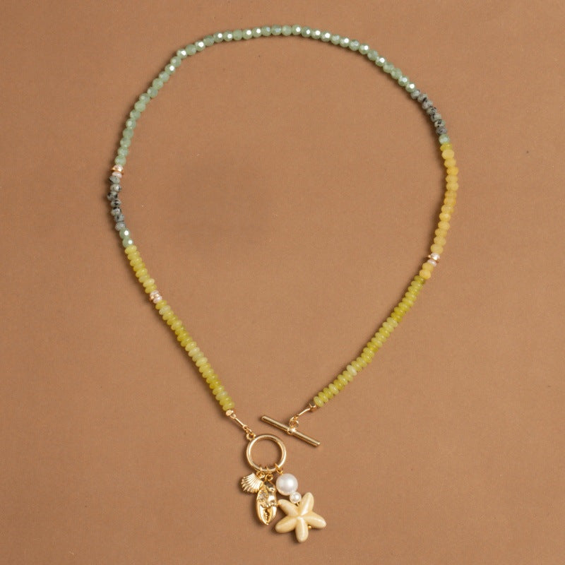 Yellow Starfish Necklace jltn1535