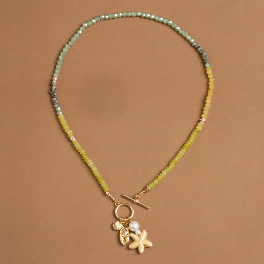 Yellow Starfish Necklace jltn1535